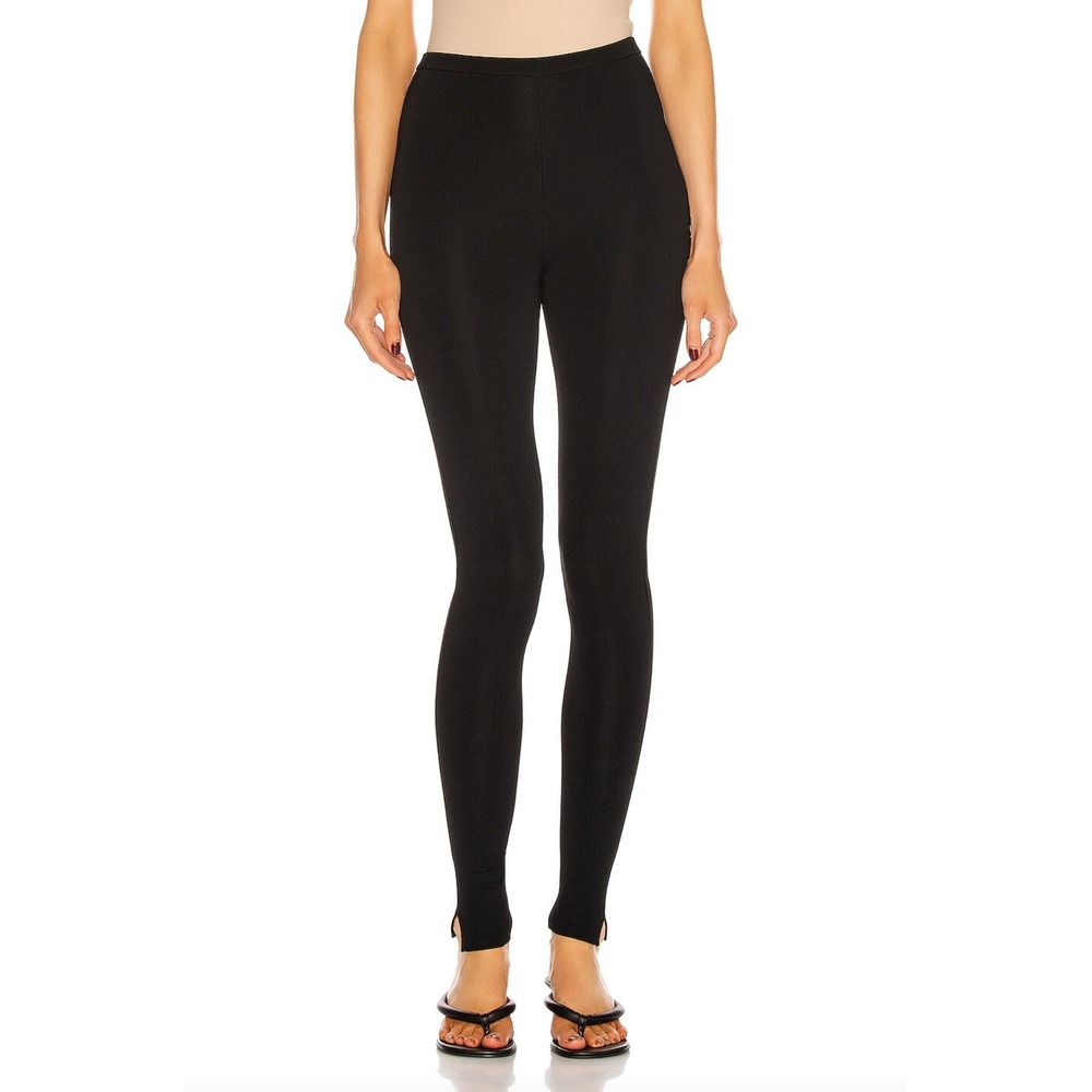 TOTEME Compact Knit Leggings Black Size XL